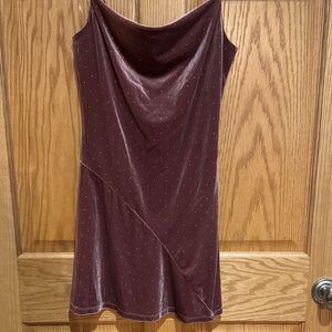 Speechless Velvet Rose Pink Mini Dress with Sparkle